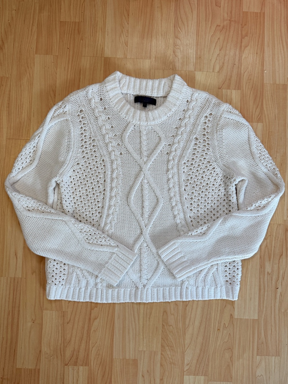 Rachel Roy White Cable Knit Sweater - Women’s XL